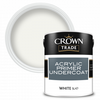5L Crown Trade Acrylic Primer Undercoat White