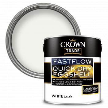 2.5L Crown Trade Fastflow Eggshell  White