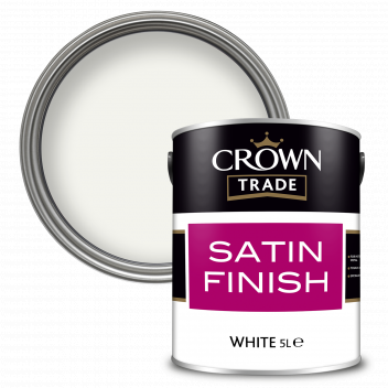 5L Crown Trade  Satin Finish White