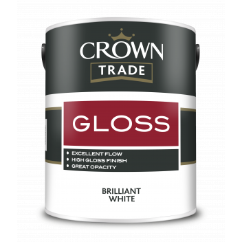 5L Crown Trade Full Gloss Brilliant White