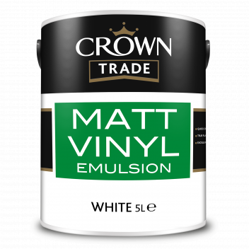 5L Crown Trade Matt Vinyl White