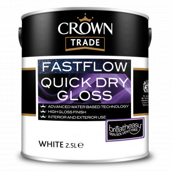 2.5L Crown Trade Fastflow Gloss White