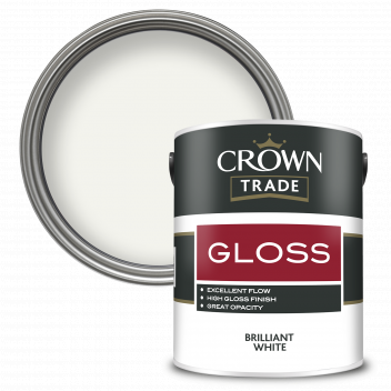 5L Crown Trade Full Gloss Brilliant White