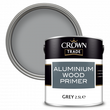 2.5L Crown Trade Aluminium Wood Primer Grey