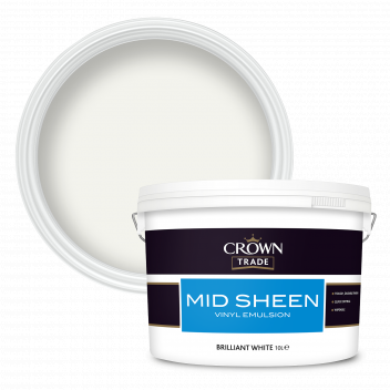10L Crown Trade Mid Sheen  Brilliant White