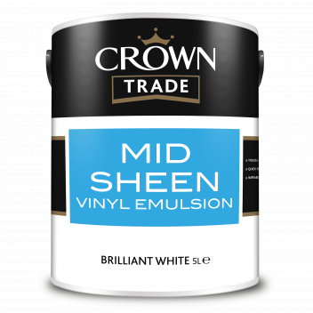 5L Crown Trade Mid Sheen  Brilliant White