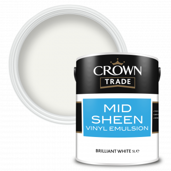 5L Crown Trade Mid Sheen  Brilliant White