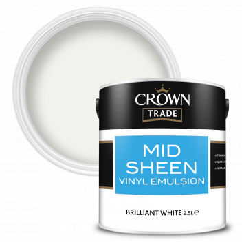 2.5L Crown Trade Mid Sheen  Brilliant White