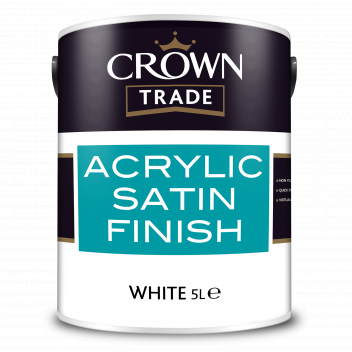 5L Crown Trade Acrylic Satin Finish White
