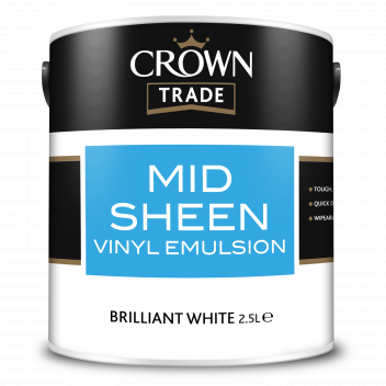 2.5L Crown Trade Mid Sheen  Brilliant White
