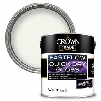 2.5L Crown Trade Fastflow Gloss White