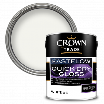 5L Crown Trade Fastflow Gloss White