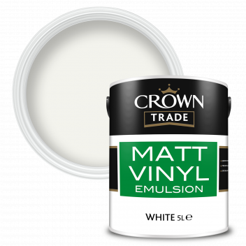 5L Crown Trade Matt Vinyl White