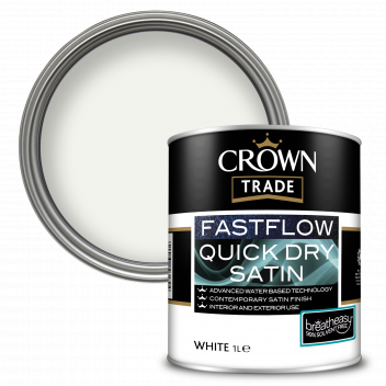1L Crown Trade Fastflow Satin White
