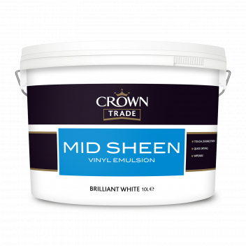 10L Crown Trade Mid Sheen  Brilliant White