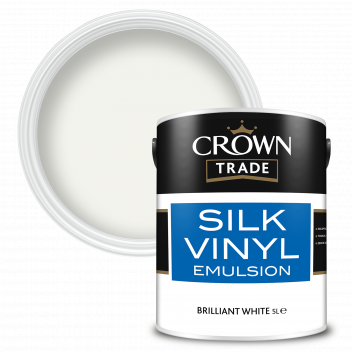 5L Crown Trade Vinyl Silk Brilliant White