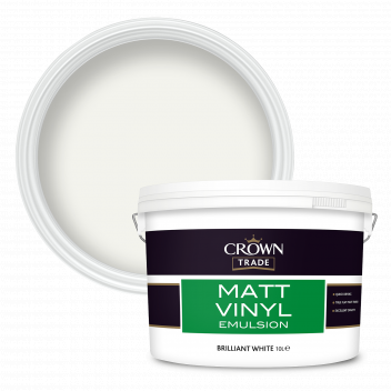 10L Crown Trade Matt Vinyl Brilliant White
