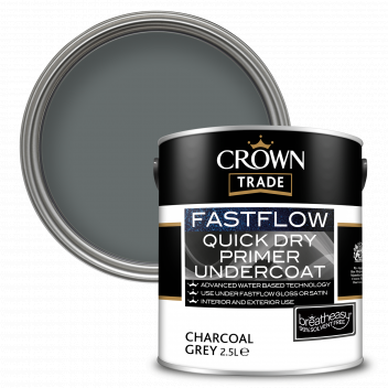 2.5L Crown Trade Fastflow Primer Undercoat Charcoa