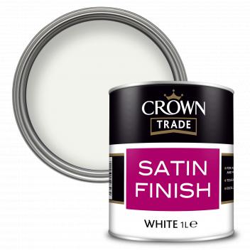 1L Crown Trade  Satin Finish White