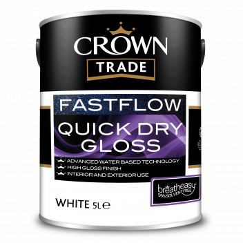 5L Crown Trade Fastflow Gloss White