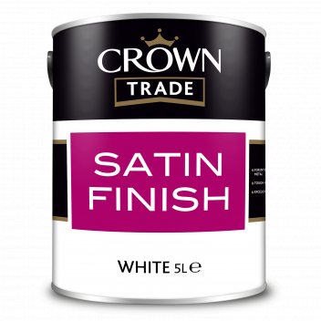 5L Crown Trade  Satin Finish White