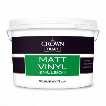10L Crown Trade Matt Vinyl Brilliant White